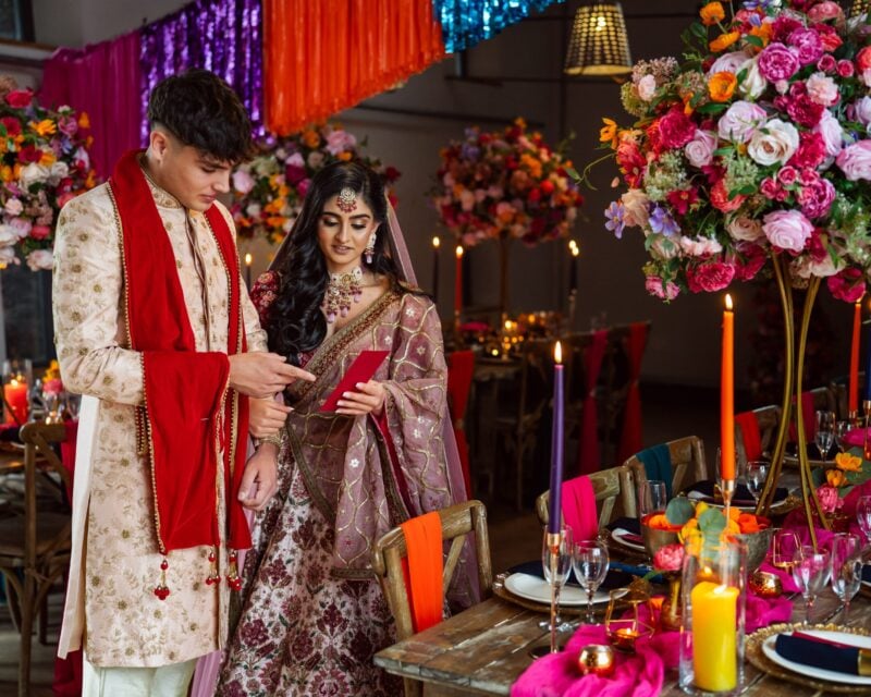 Multicultural wedding celebration with an Indian bride in the Posh Barn at Drovers Rest